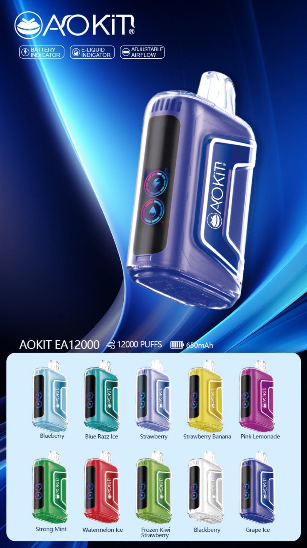 Aokit Vape EA 12000 Puffs all smovape (1)