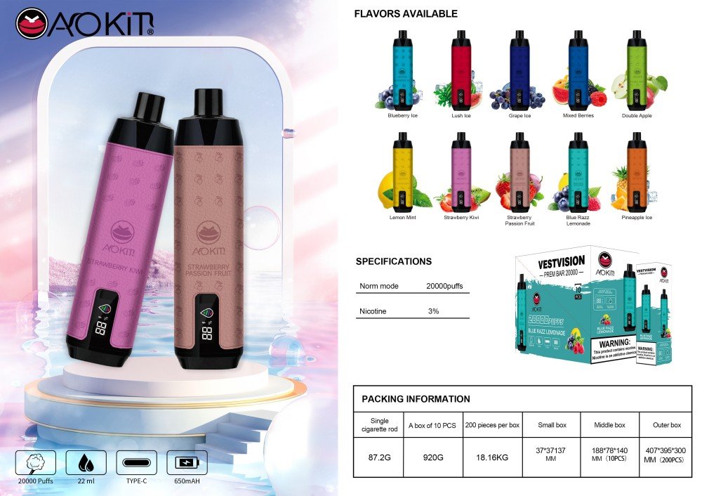 Aokit PREM BAR 20000 Puffs