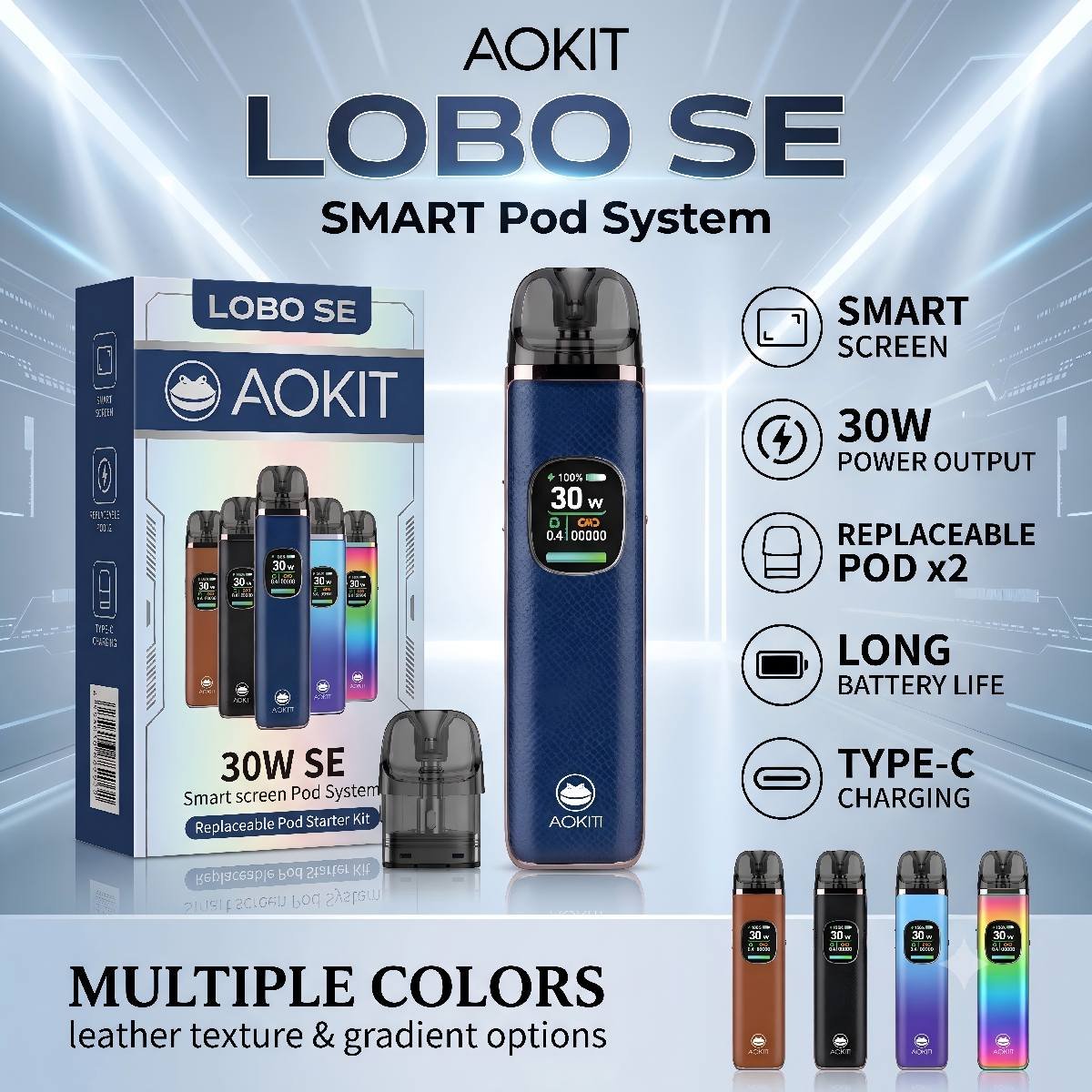 Aokit Lobo SE Rechargeable Disposable Vapes Wholesale