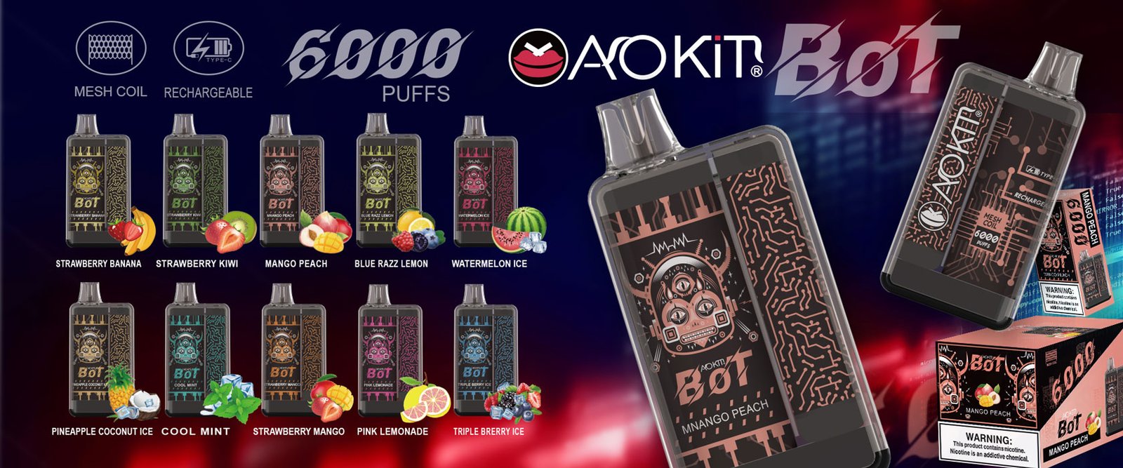 Aokit Vape BOT 6000 Puffs