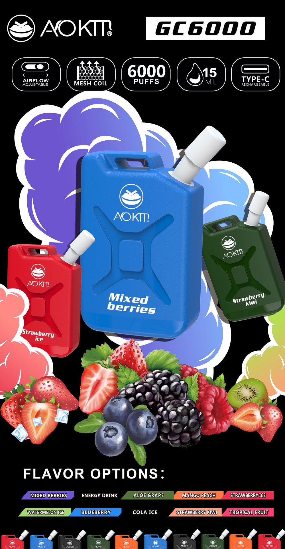 Aokit Vape GC 6000 Puffs